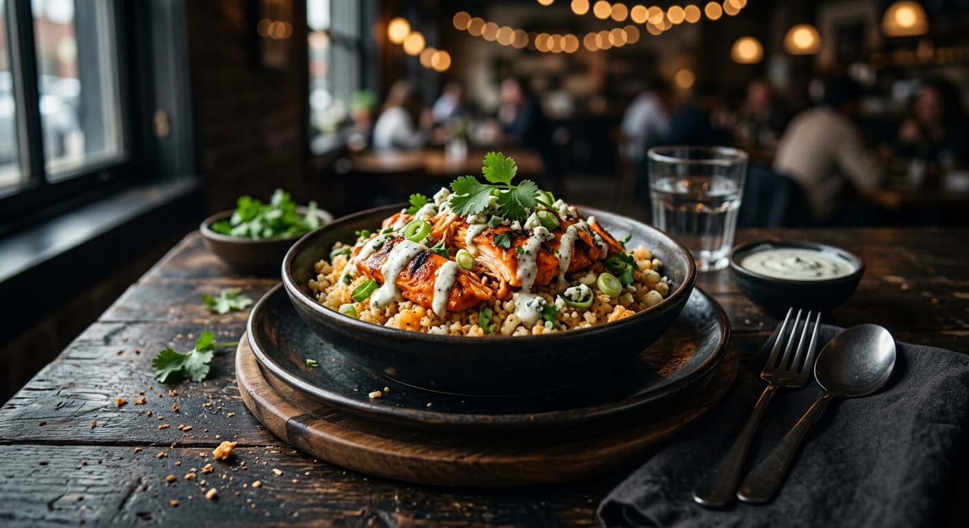 Buffalo Chicken & Cauliflower Rice Bowls