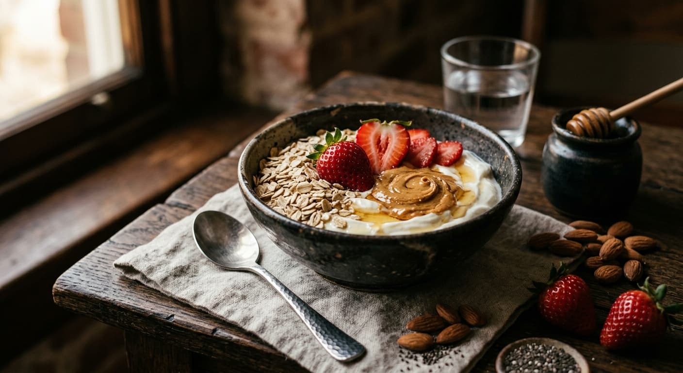 Greek Yogurt & Strawberry Oat Bowl