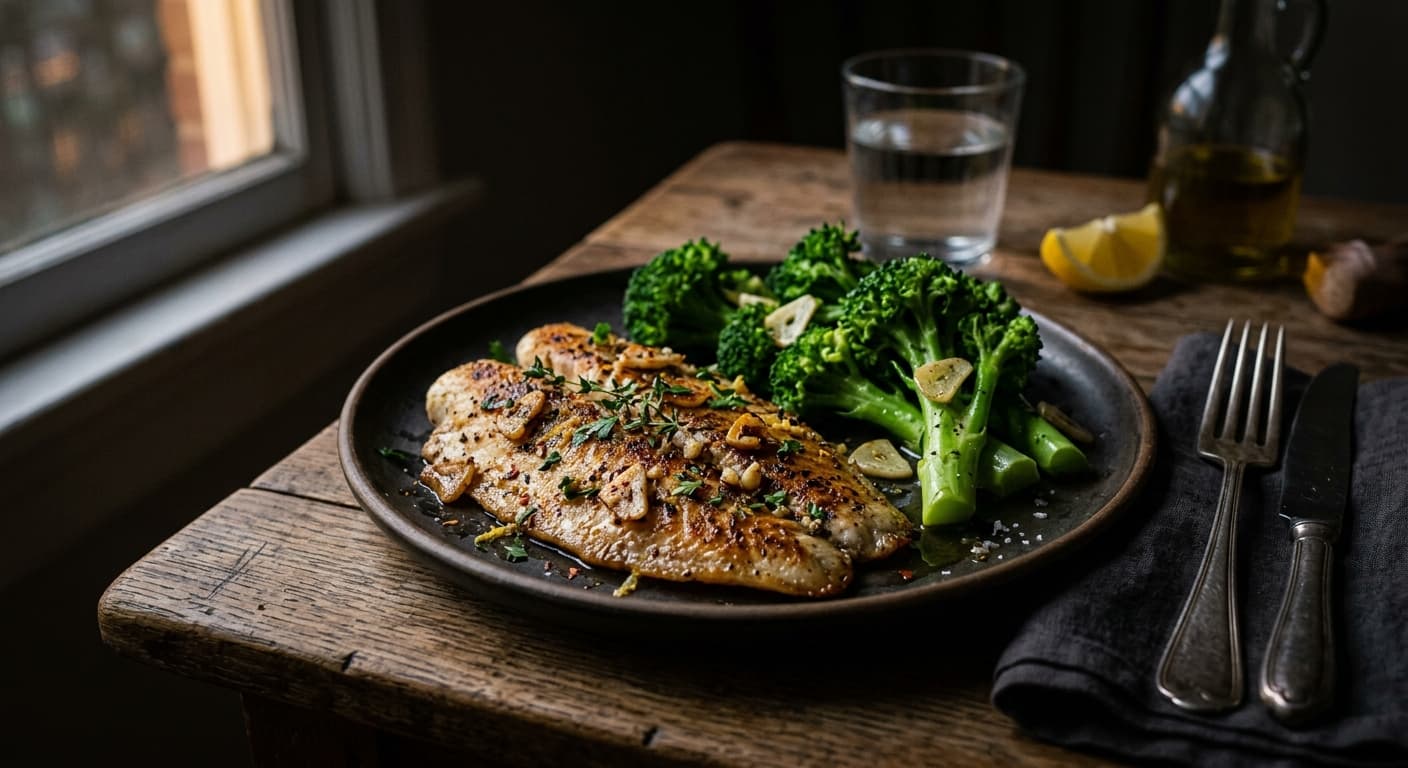 Pan-Seared Tilapia with Broccoli