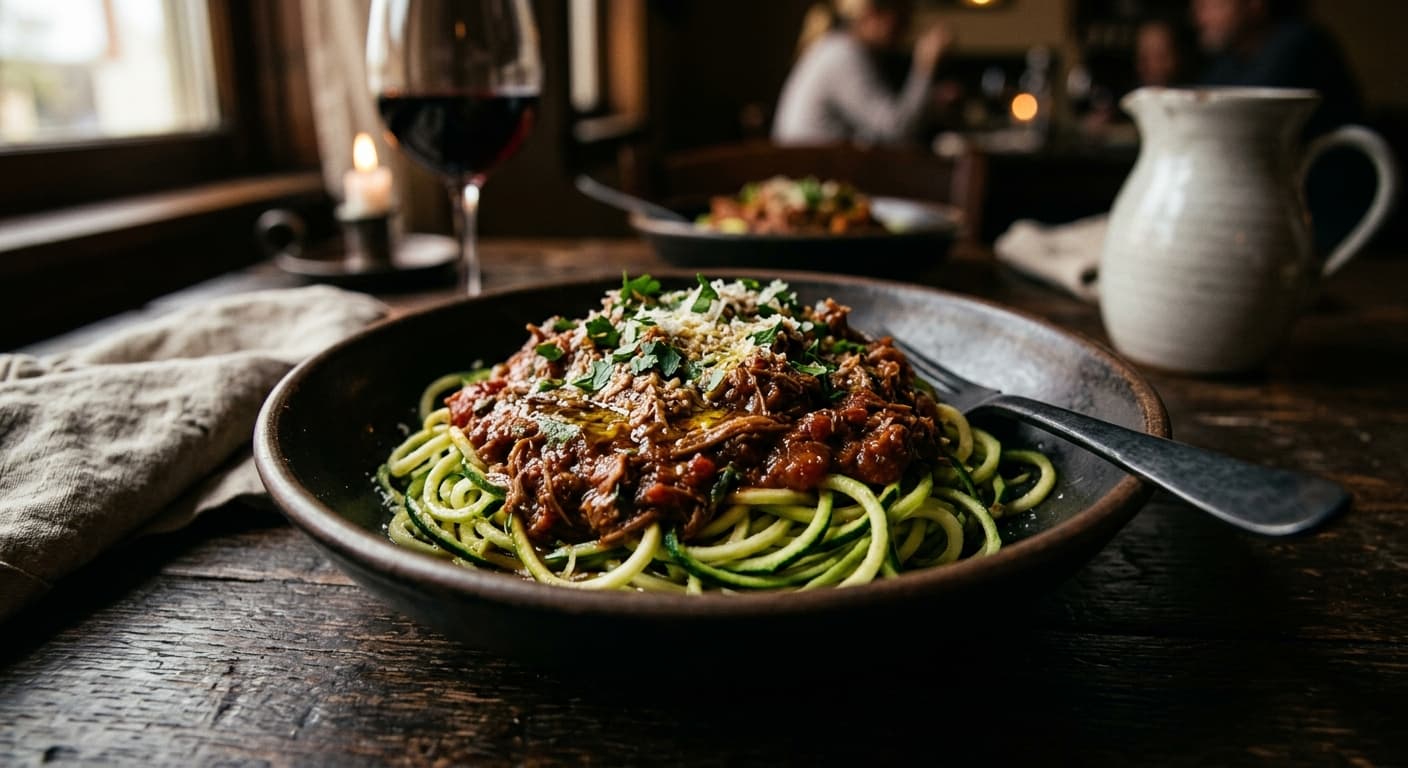 Veal Ragu over Zucchini Noodles