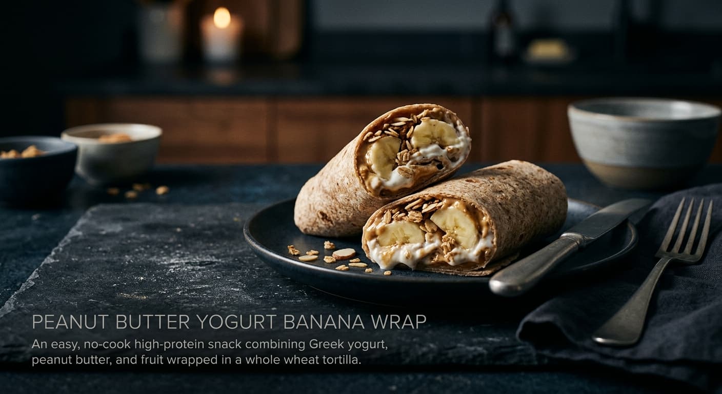 Peanut Butter Yogurt Banana Wrap