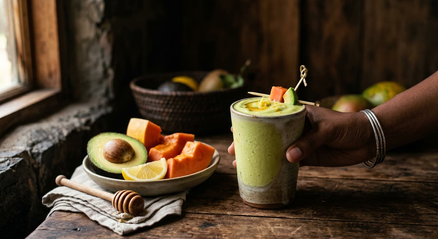 Papaya Avocado Lemon Juice